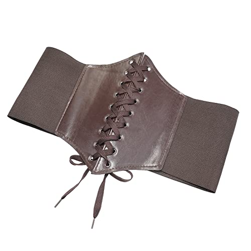Corset Elastic Waist Belt for Women, Elastic Costume Cinch Waspie Corset Belt Bustiers Lace-up for Dress3