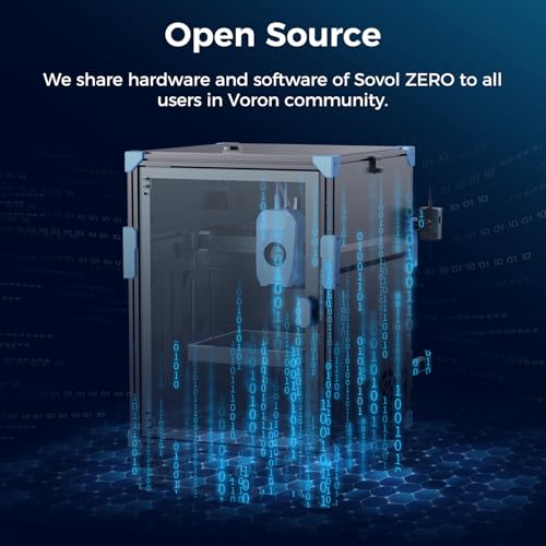 Image of Sovol Zero 3D Printer, 1200mm /s High Speed CoreXY 3D Printers with Eddy Scanning & Pressure Sensing, 350℃ Nozzle & 120℃ Heated Bed Heating, XYZ Full Linear Rails Open Source Build Volume 6X6X6in