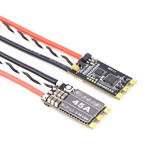 Pack Of 1 2 Or 4 BLHeli_S ESCs 35A 45A Compatible With 2-6S DShot150/300/600 Oneshot125 Compatible With RC FPV Quadcopter Airplane Drone(4PCS 45A ESC)