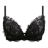 [himico] GRANDE 003 ブラジャー 大きいサイズ GHI 65-85 Dalia Stellato 単品 グラマーサイズ(BK-ブラック、I75)