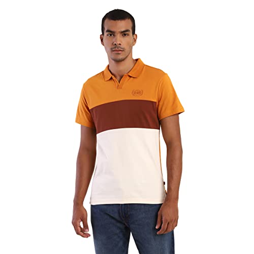 Image of Levi's Men's Cotton Regular Fit Colorblock Polo T-Shirt