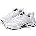 FLARUT Running Shoes Womens Lightweight Fashion Sport Sneakers Casual Walking Athletic Non Slip(White C, EU42)