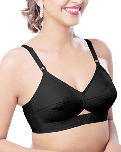 Image of Brida Women's Cotton Round Stitch Bra - Minimizer Saree Bra - Plus Size, Full Coverage, Non-Padded, Wireless,Double Layer Support for Heavy Bust - Kavya xtrasoft