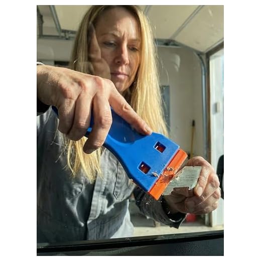 Razor Blade Scraper Tool with Plastic Razor Blades, Plastic Scraper for Glass, Paint, Stickers, Scratch Tickets Removal