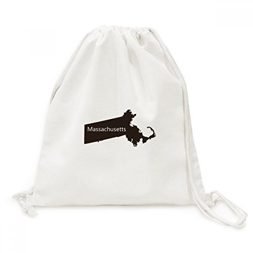 Sac cordon Massachusetts en toile beige de voyage portable