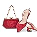 Women Nigerian Fashion Party Shoes and Bag Set Ladies Crystal Decorated Wedding Party Shoes and Bags Set