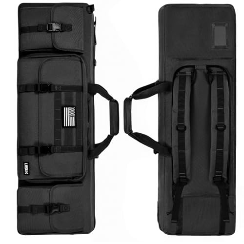 LASUK Double Rifle Backpack with Molle, Mag Holders, Padded