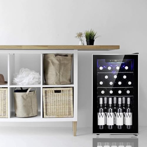 Image of Antarctic Star Mini Fridge 130 Can Beverage Refrigerator Cooler with Glass Door,Adjustable Shelves & Digital Temperature for Soda Beer or beverage cooler for Home, Office Bar 3.1cu.ft