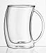 JoyJolt Caleo Collection Glass Coffee Cups Double Wall Insulated Mugs Set Of 2 Glasses (10 oz,300ml)