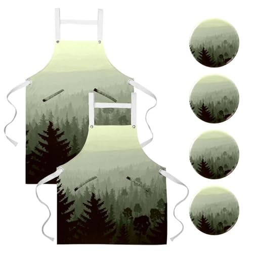 Tablier de cuisine lot de 2 idéal pour pâtisserie et service en bistrot