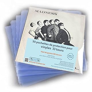 POCHETTES pour vinyles en polypropylene, HAUT DE GAMME 120 microns, 50 unités (33 tours, 12″) POUR ALBUM SIMPLE DOUBLE ET GATEFOLD - Les Beatles, Paul McCartney, John Lennon, RIngo Starr, George Harrison