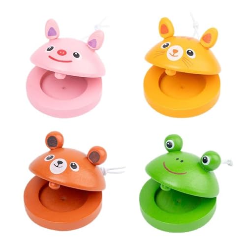 Castañuelas para principiantes, juguete musical de percusión, ritmo, clapper para el desarrollo, castañuelas Orff, juguete de percusión