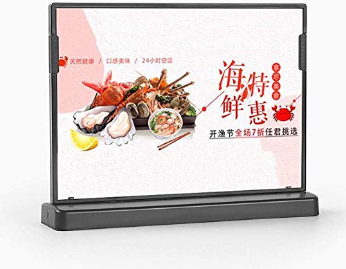 carteles Soporte para menús Soporte de acrílico Perspex Soporte de exhibición vertical para póster de doble cara En forma de T para menú,portatarjetas de mesa,marcos de fotos y marcos de anuncios