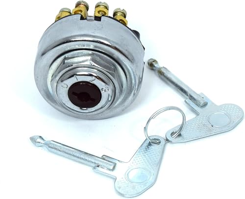 Contacto de encendido con 2 llaves, de 8 polos, universal para coche, tractor, remolque, excavadora