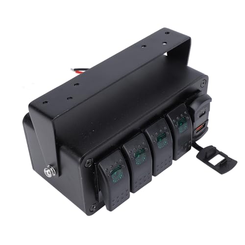 Boîte de commutation 12V 24V multifonction à bascule avec chargeur USB C de camion