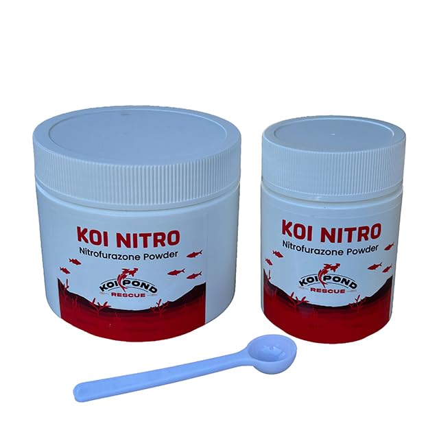 Image of KOI Nitro (10 Grams) Nitrofurazone Powder, Effective Fish Treatment for Bacterial Infections in Koi and Ornamental Fish