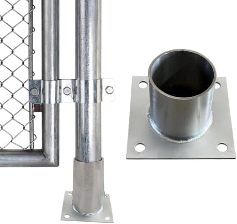 Metal Post Base Anchor Kit - Durable Round Base for Secure Fence & Column Installation, Ideal for Outdoor Structures and Landscaping Projects