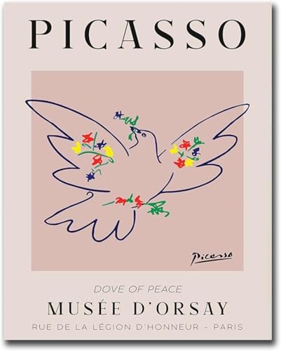 El Mejor Listado de Paloma Picasso los más recomendados. 43 DYNOMR XYBEMJ Póster de Picasso Palomas de la Paz Línea Dibujo Lienzo Arte de Pared Pablo Picasso Pintura Picasso Impresiones para la decoración de la Sala de Estar Cuadro...