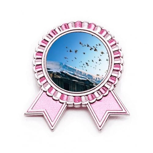 Broche rose maison d'oiseaux pour sublimer vos manteaux d'hiver