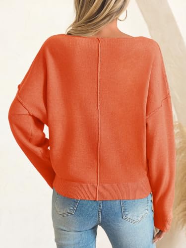 Image of Saodimallsu Womens Fall Off The Shoulder Sweater Pullovers