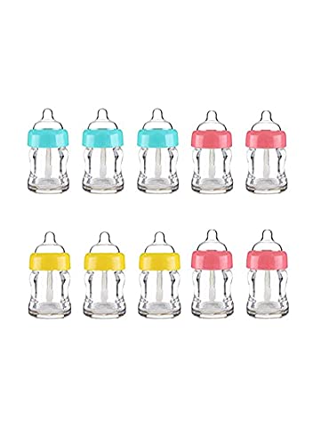 10 Pcs 7Ml Lip Gloss Tubes,Empty Baby Bottle Shaped Lip Gloss Refillable Cosmetic Containers Lip Gloss Tubes With Wand Empty For Women Girls Diy Cosmetics(Color Send By Random） #TOP30
