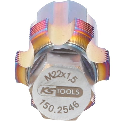 KS Tools 150.2546 Gewindeschneider mit Führungsbolzen für Partikelfiltersensoren, M22x1,5