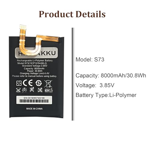 Batterie de Rechange Oukitel WP5 Pro et WP5 avec Kit d'Outils Inclus - 4