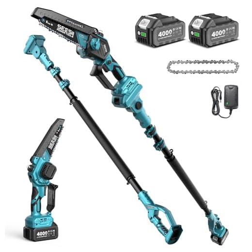 SEESII 2-in-1 Electric Pole Saws for Tree Trimming, Brushless Motor