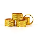 Costura de dedal: dedal ajustable para facilitar su uso. el diseño del anillo con agujeros evita que la aguja se resbale.