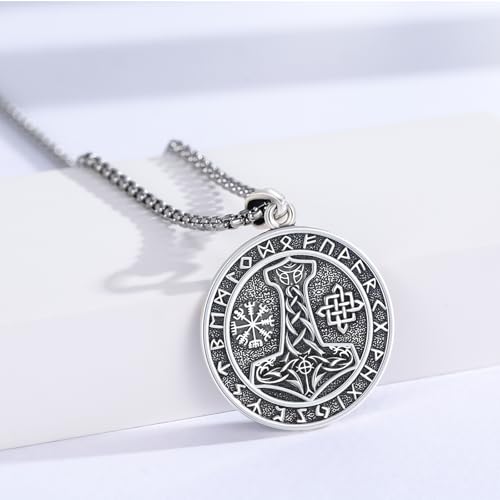 Collier marteau de Thor homme argent 925 anti-allergie sans gemme