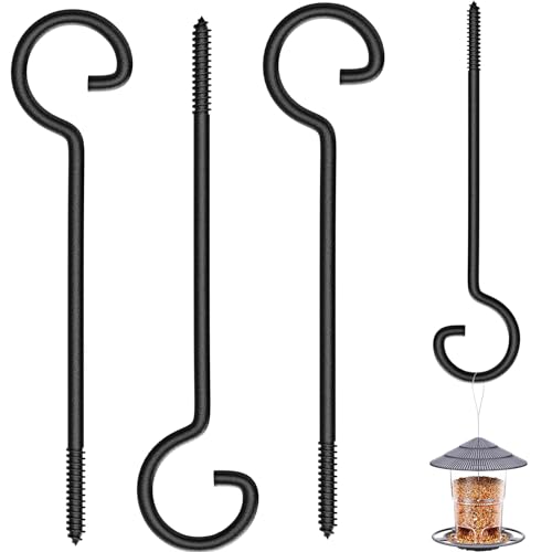 ASZUNE Screw Hooks for Hanging 9in,4Pack Long Screw-in Hooks,Ceiling Hooks
