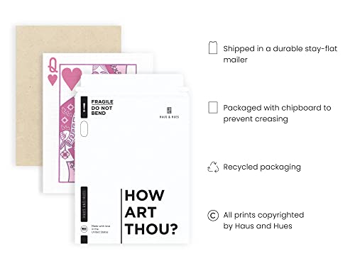 Haus And Hues Queen Of Hearts Pink Decor Queen Of Hearts Poster Aesthetic Pictures For Wall, Aesthetic Pink Modern Art Tween Posters And Girls Pink Wall Decor | Unframed 12” X 16” #TOP2