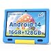 Produktbild Ainmel Kinder Tablet 10 Zoll Octa-Core Android 14 Tablet für Kinder, 16GB+128GB (1TB TF), Kindersicherung, WiFi 6/Bluetooth 5.3, Widevine L1 mit Kindersicheres Gehäuse -Blau