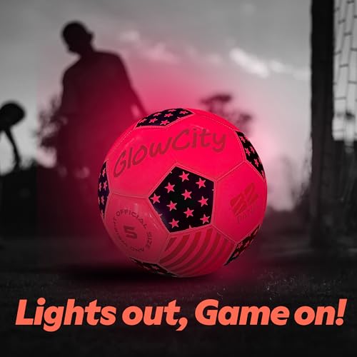 GlowCity Rechargeable Light Up Soccer Ball