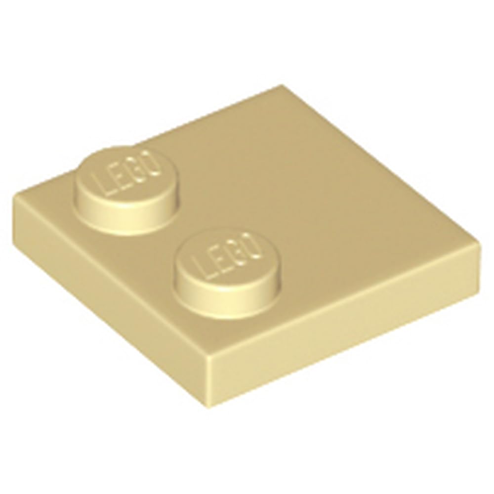 LEGO Tile 2 x 2, Modified with Studs on Edge, Part 33909, Part 33909, Choose Your Colour (Tan, 50, count)