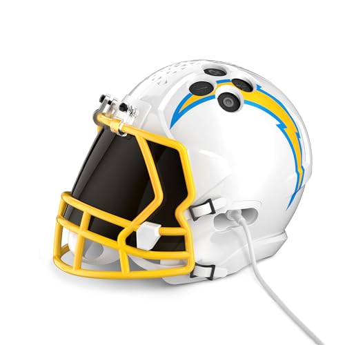 Image of NFL Echo Dot Bundle: Includes Echo Dot | Charcoal and Limited-Edition NFL Helmet Stand | Los Angeles Chargers