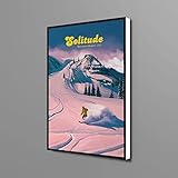Big Wall Decor Solitude Mountain Resort Poster Ski Resort Print Usa Utah Salt Lake City Wasatch...