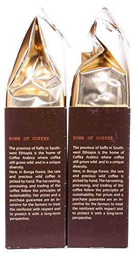 Original Food Bio Kaffa Wildkaffee Espresso, gemahlen, 2er Pack (2 x 250 g)