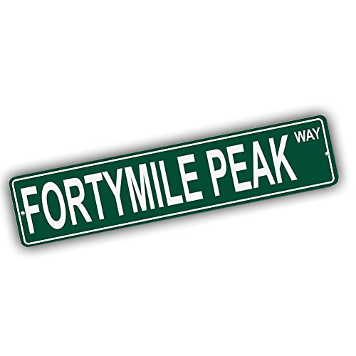 Brotherhood Aluminum Street Marker for Fortymile Peak - Wyoming Wall Decor