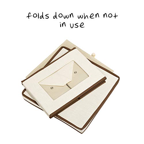 Honey-Can-Do Sft-02063 Natural Canvas Soft Storage Box, Medium Window Box 12X12 #TOP6