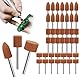 42 Stück Korund Schleifspitze Set, Stein Schleifen Polierkopf, Schleifaufsätze für Dremel Zubehoer, Rotationswerkzeug, 1/8 Zoll Schaftgröße, zur Verwendung auf Edelsteinen, Glas, Metall und Holz