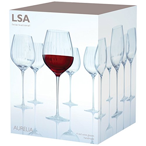 Lsa International Optic Aurelia Red Wine Glass (4 Pack), 22.3 Fl. Oz., Clear #TOP4