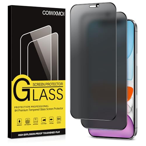 Coiwxmoi Privacy Pellicola Opaca per iPhone 11/XR,Opaco Vetro Temperato Anti-Spy Durezza 9H Anti-riflesso Anti-impronta Anti-Spia Senza Bolle Vetrino Film Protezione Schermo per iPhone 11/XR 2 Pezzi