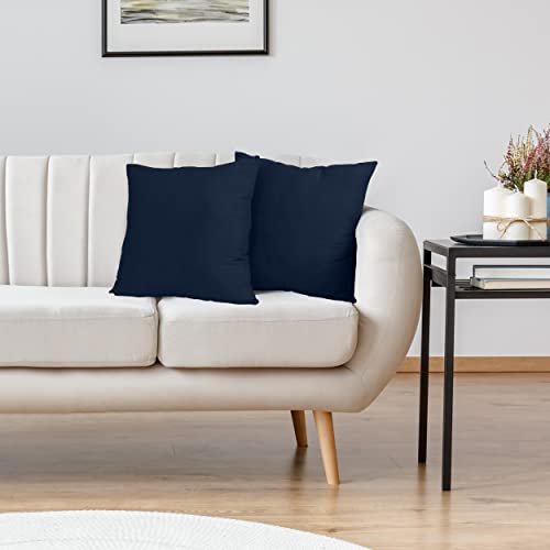 image for Utopia Bedding Throw Pillows Insert (Pack of 2, Navy) - 24 x 24 Inches