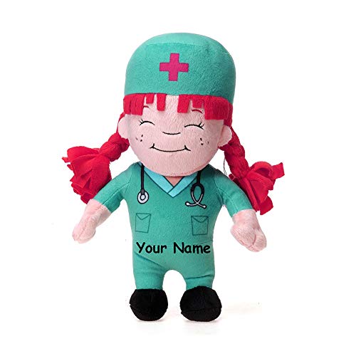 Fiesta Toys Personalized Female Doctor Physician Nurse Appreciation Plush Stuffed Toy Gift