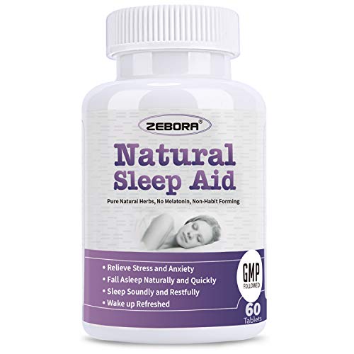 Sleep Aid, Natural Herb Sleeping Pill for Adults -Stress, Insomnia, Anxiety Relief - Faster Absorption Dissolve Tablets Easy to Take, Maximum Strength Supplement, Helps Sleep Better & Wake Up Restored