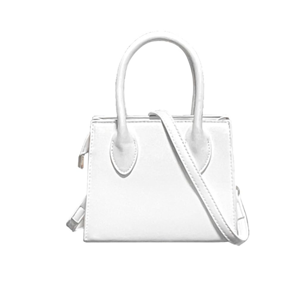 youyuan saursmehat Small crossbody bags for women faux leather trendy clutch mini purses and handbags, White