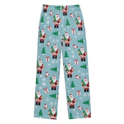 Boys' Pants Christmas Santa Claus Gifts Sock Long Bottoms Jogger Pants Elastic Waist Trousers with Pockets S-XL