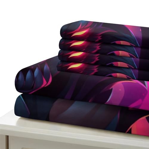Housse de couette dragon 3D en microfibre premium douce lit simple - 6
