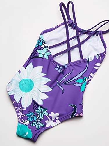 Image of Kanu Surf Girls Jasmine Beach Sport Halter One Piece Swimsuit